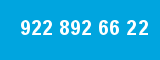 922 892 66 22 922 892 66 22